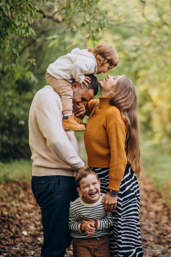 young-family-with-children-autumn-park